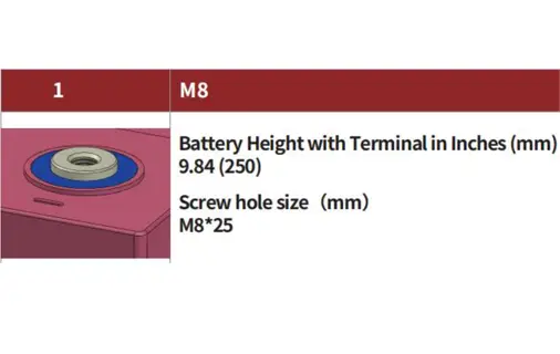 terminal / conexión bateria 12 voltios 145Ah marca quimo